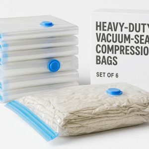 Heavy-Duty Vacuum-Seal Compression Bags - Set of 6