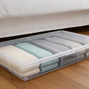 Clear Plastic Under-Bed Organizer - See-Through Storage